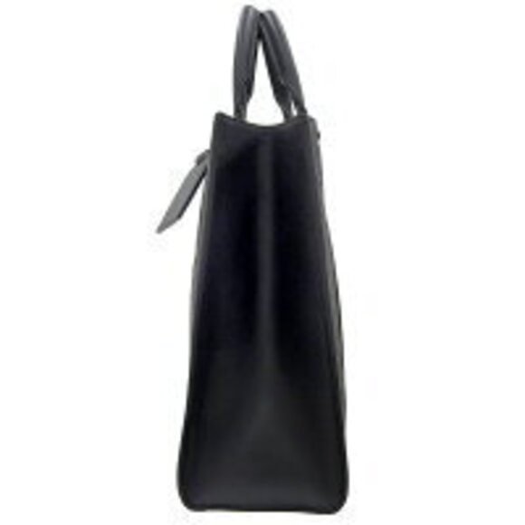 Louis Vuitton Monogram Taurillon Sac Plat Tote Bag Business Leather Black